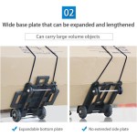 折りたたみ輸送トロリー アルミニウム鉄製折りたたみハンドトラック ポータブル手荷物トロリー 軽量ハンドトラック カラー 2